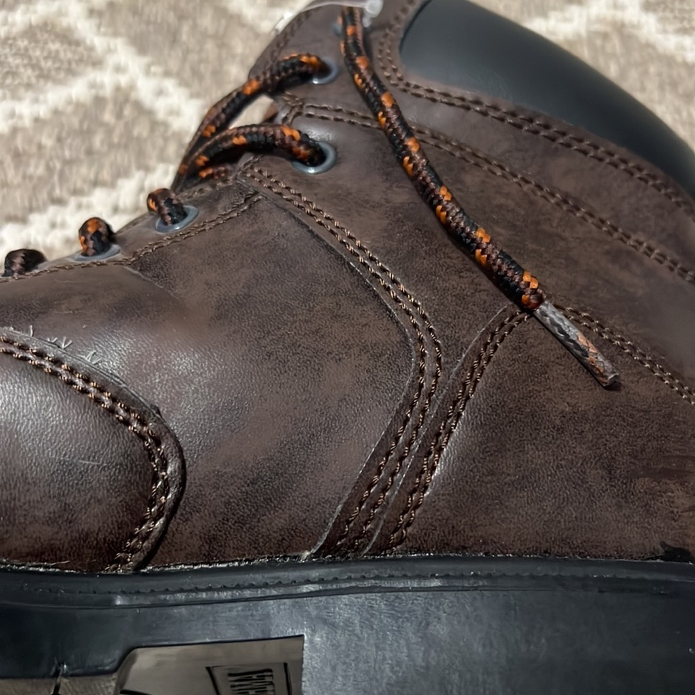 Like New!! Brahma Mens 6.5 Steel toe brown work boots - Picture 7 of 9